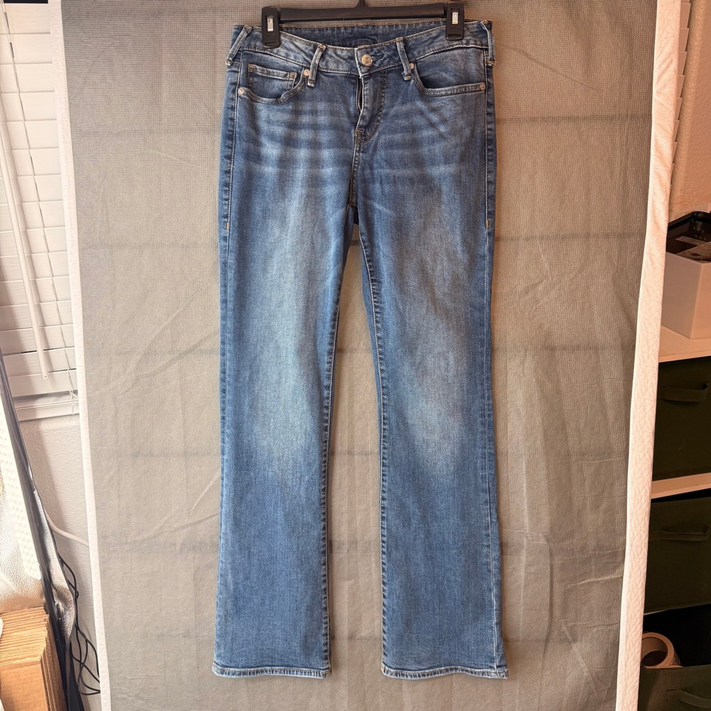 True Religion World Tour Medium Wash Bootcut Flare Jeans Womens Size 29